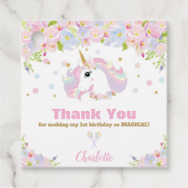 Etiquetas Para Lembrancinhas Rainbow Unicorn Aniversário Obrigado A Favorecer E