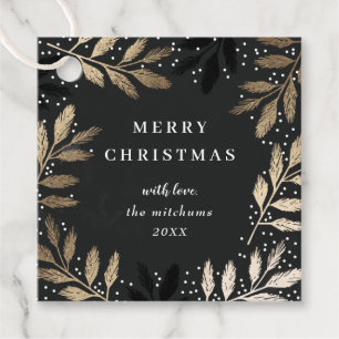Etiquetas Para Lembrancinhas Ramo Elegante Feliz Natal