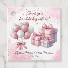 Etiquetas Para Lembrancinhas Rapariga Rosa Rainbow Star Aniversário