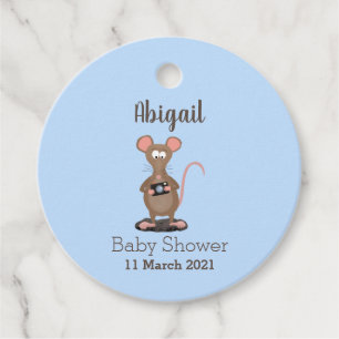 Etiquetas Para Lembrancinhas Rato engraçado com ilustração de desenho animad
