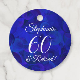 Etiquetas Para Lembrancinhas Real Azul Elegante 60 e aposentadoria
