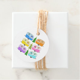 Etiquetas Para Lembrancinhas Reboques de Camper Festivos Retro RVs Presente de 