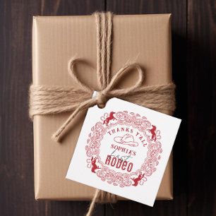 Etiquetas Para Lembrancinhas Red Bandana First Rodeo Obrigado A Favorecer Etiqu