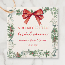Etiquetas Para Lembrancinhas Red Bow Merry Little Christmas Bridal Shower