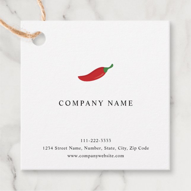 Etiquetas Para Lembrancinhas Red Chili Pepper (Frente)