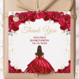 Etiquetas Para Lembrancinhas Red Princess Quinceañera Obrigado