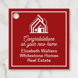 Etiquetas Para Lembrancinhas Red Real Estate Company Customized Realtor Party