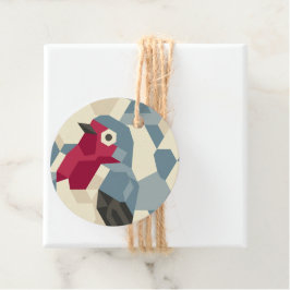 Etiquetas Para Lembrancinhas Red Robin in Vector Block Gift Tags - Set of 12