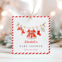 Etiquetas Para Lembrancinhas Red Santa Baby Baby Shower