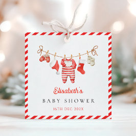 Etiquetas Para Lembrancinhas Red Santa Baby Baby Shower