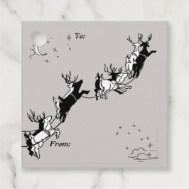 Etiquetas Para Lembrancinhas Reindeer de Natal de Quadro Calcário Napkins