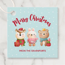 Reindeer, Urso e Coelho Feliz Natal