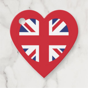 Etiquetas Para Lembrancinhas Reino Unido Union Jack Flag Heart