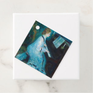 Etiquetas Para Lembrancinhas Renoir Mulher Impressionista do Piano Vintage