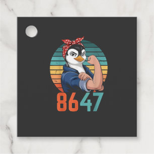Etiquetas Para Lembrancinhas Retro 8647 É 2028 E Anti-Trump Penguin