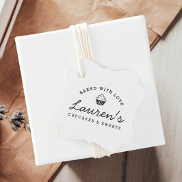 Etiquetas Para Lembrancinhas Retro Moderno Feito com Cupcakes de Amor