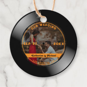 Etiquetas Para Lembrancinhas Retro Music Vinyl Record Foto Round