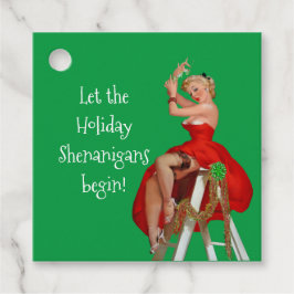 Etiquetas Para Lembrancinhas Retro Pinup Natal em Shenanigans