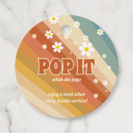 Etiquetas Para Lembrancinhas Retro Vintage - Pop do Chá de fraldas Arco-Íris