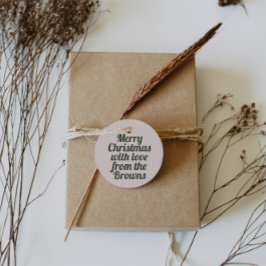 Etiquetas Para Lembrancinhas Retro Vintage Rosa Strips Verde Feliz Natal