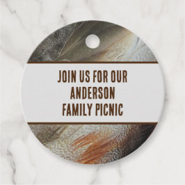 Etiquetas Para Lembrancinhas Reunião da Família de Evento Fotográfico de Penas 