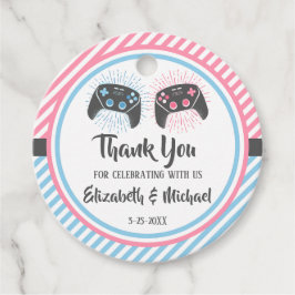 Etiquetas Para Lembrancinhas Revelação de Gênero do Bebê Gamer Bonito