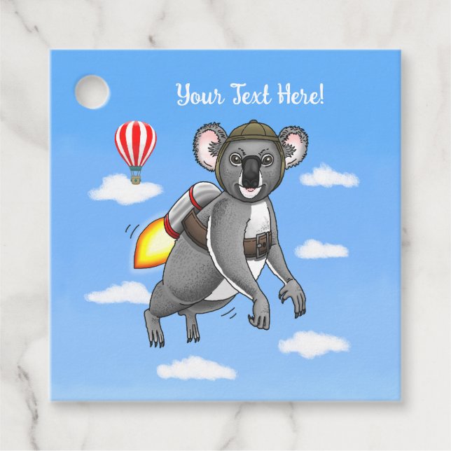 Etiquetas Para Lembrancinhas Rocket Koala (Frente)