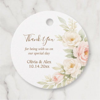 Etiquetas Para Lembrancinhas Romantic Floral Wedding Favor Tag Dusty Blush Peon