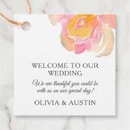 Etiquetas Para Lembrancinhas Rosa de cor-de-água cor-de-rosa-luxo chique. Casam