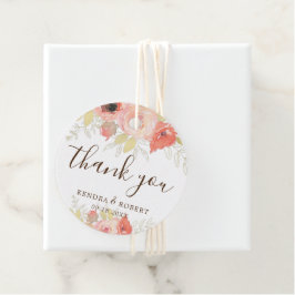 Etiquetas Para Lembrancinhas Rosa de Coral Rosa Elegante Deixa Casamento Floral