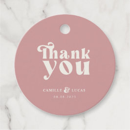 Etiquetas Para Lembrancinhas Rosa de Retro Dusty