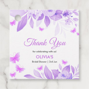 Etiquetas Para Lembrancinhas Rosa Floral Borboleta Bridal Shower Agradecimento