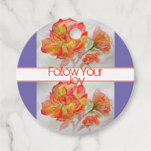 Etiquetas Para Lembrancinhas Rosa Floral Watercolor Orange Siga Sua Joia Gif