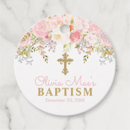 Etiquetas Para Lembrancinhas Rosa Garden Girl Baptism Pink Foto Favor Tags