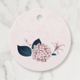 Etiquetas Para Lembrancinhas rosa hídrangea e marinho poeirentos