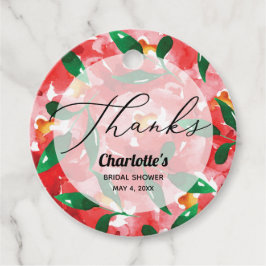 Etiquetas Para Lembrancinhas Rosa vermelha Obrigado