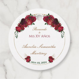 Etiquetas Para Lembrancinhas Rosa vermelha Quinceañera Partido Favorecer Etique