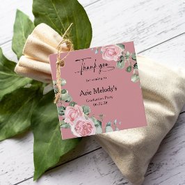 Etiquetas Para Lembrancinhas Rosas Cor-de-Rosa Modernas Graduação em Script