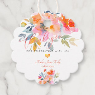 Etiquetas Para Lembrancinhas Rosas De Jardim PixDezines Aquarela Obrigado