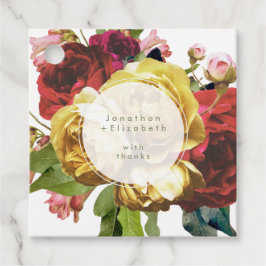 Etiquetas Para Lembrancinhas Rosas do Jardim Inglês Marcas de Favor do Casament