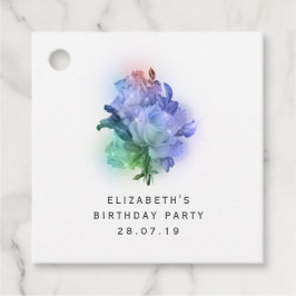 Etiquetas Para Lembrancinhas Rosas Roxas Iridescentes e Renda