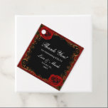 Etiquetas Para Lembrancinhas Rosas vermelhas de Gótico Elegante<br><div class="desc">Este belo casamento elegante Obrigado Palavras de Favor são as etiquetas de presentes perfeitas para as suas bolsas de boas-vindas ao casamento ou favores e darão boas-vindas aos seus convidados especiais, que vieram de longe para te ver no seu grande dia. Faça-os se sentirem mais especiais, colocando estas maravilhosas etiquetas...</div>