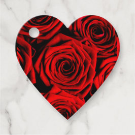 Etiquetas Para Lembrancinhas Rosas vermelhas Elegantes