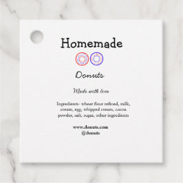 Etiquetas Para Lembrancinhas Rosquinhas caseiras feitas com amor adicionar text