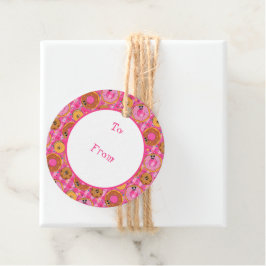 Etiquetas Para Lembrancinhas Rosquinhas e doces de desenho retrô