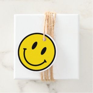 Etiquetas Para Lembrancinhas Rosto de Sorriso Amarelo Branco Feliz Rosto Emoji 