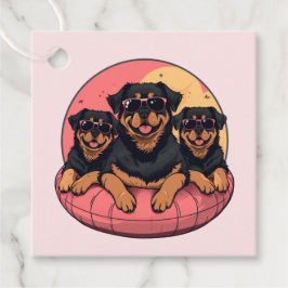 Etiquetas Para Lembrancinhas Rottweiler Dogs Summer Piscinas Floties