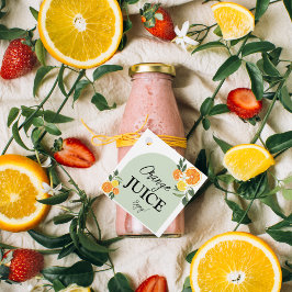 Etiquetas Para Lembrancinhas Rótulo de Chuveiro de Noiva de Citros Main Squeeze