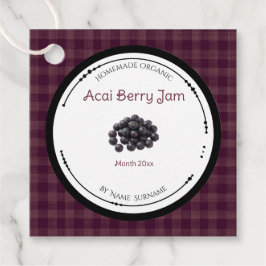 Etiquetas Para Lembrancinhas Rótulo de Geleia de Frutas de Açaí Caseira Com Ing