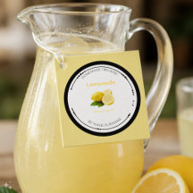 Rótulo de Limonada Orgânica Caseira Com Ingredient